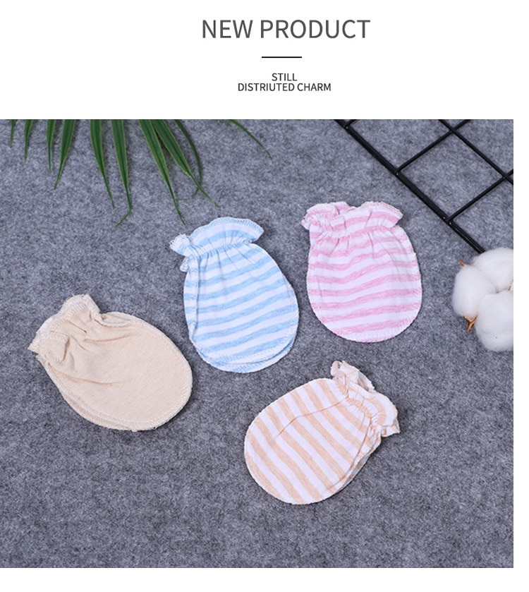 New Newborn Baby Anti-scratch Gloves Cotton Breathable Bamboo Fiber Foot Covers Baby Anti-scratch Gloves